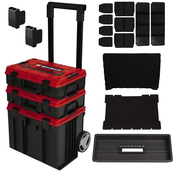 Einhell E-Case Tower set 3 kofera za alat sa točkovima - proizvod na akciji