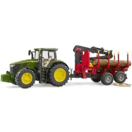 Bruder Traktor John Deere 7R 350 sa prikolicom za drva