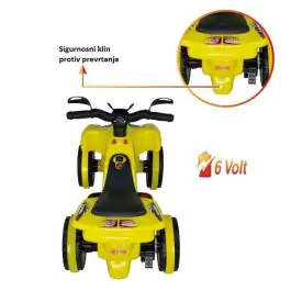 Dečiji motor guralica na akumulator 2u1 Ranger žuti