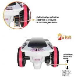 Dečiji motor guralica na akumulator  2u1 Ranger pink