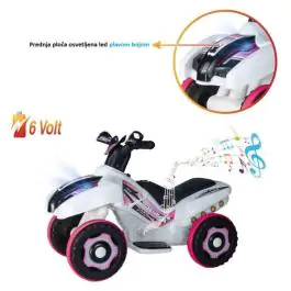 Dečiji motor guralica na akumulator  2u1 Ranger pink