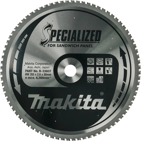 Makita TCT Specialized list za testeru za sendvič ploče 355x30x80Z B-33607 - proizvod na akciji