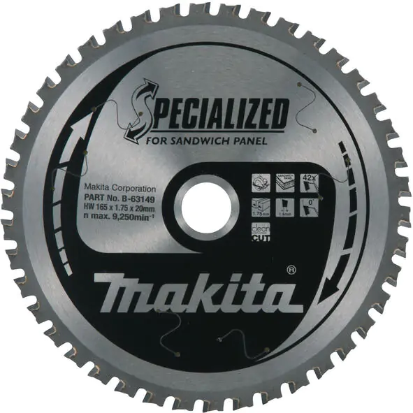 Makita list za testeru za sendvič panele 165x20x42Z B-63149 - proizvod na akciji