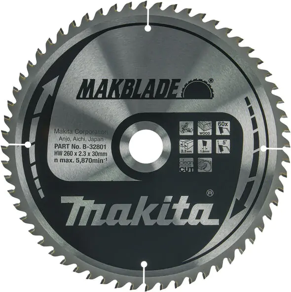 Makita list testere za drvo MAKBlade Plus 260X30x60z B-32801 - proizvod na akciji