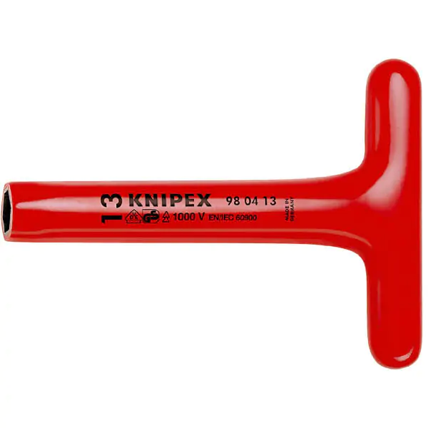 Knipex nasadni ključ sa T-drškom izolovan 1000V 10mm 98 04 10