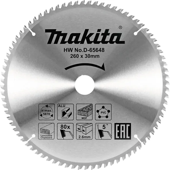 Makita list testere univerzalni 260x30x100z - proizvod na akciji