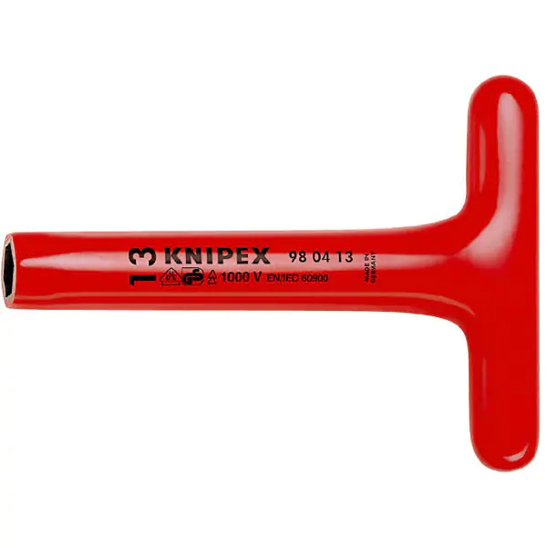 Knipex nasadni ključ sa T-drškom izolovan 1000V 13mm 98 04 13 - proizvod na akciji