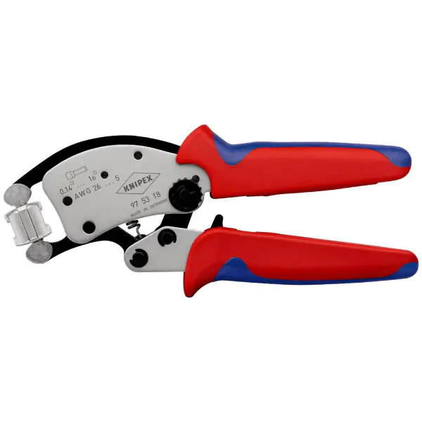 Knipex 97 53 18 SB Twistor® 16 samopodešavajuća klešta završne čaure sa rotirajućom glavom za krimpovanje hromirana 200 mm - proizvod na akciji
