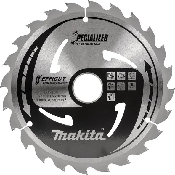 Makita list testere za drvo za aku cirkulare 185x30x24z EFFICUT E-12164 - proizvod na akciji