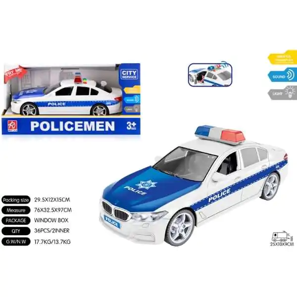 Auto policijski 1:16 sa svetlom i zvukom