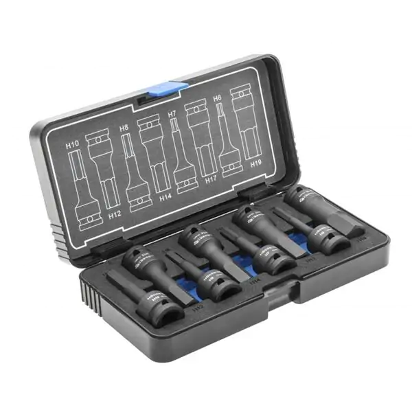 Hogert HT6R004 set udarnih nasadnih ključeva hex 1/2"