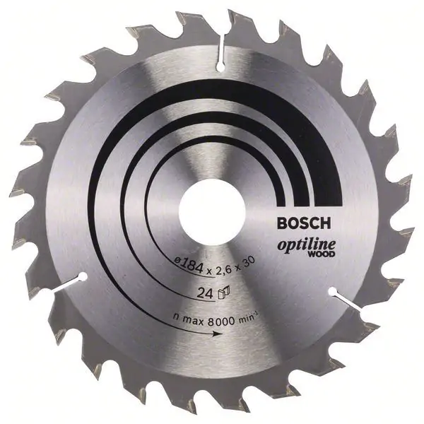 Bosch List kružne testere za drvo Optiline Wood 184 x 30 x 2,6 mm, 24z