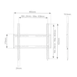 Zidni TV nosač 32" do 55" HOLM-500055008
