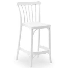 Baštenska polubarska stolica GOZO 65 cm-BELA