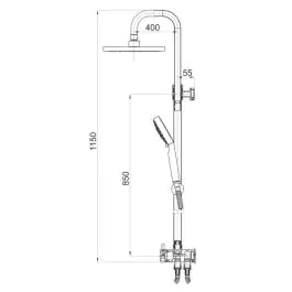 HERZ Usponski tuš sistem PURE WATERFALL A11