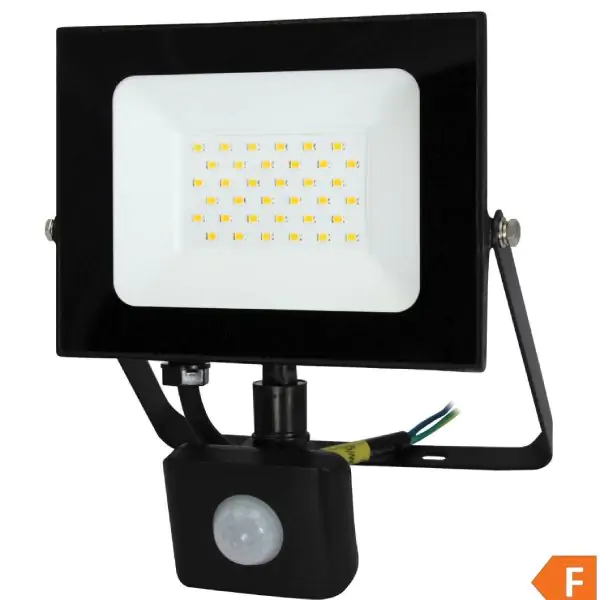 Commel LED reflektor sa senzorom 30W 4000K, 2550lm 30kh, crni