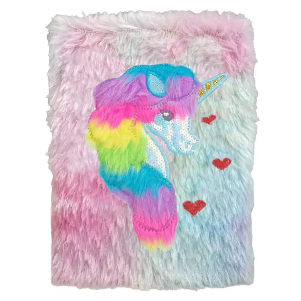 Plišani spomenar Dugin Unicorn veličine 15 x 21 cm sa tvrdom koricom