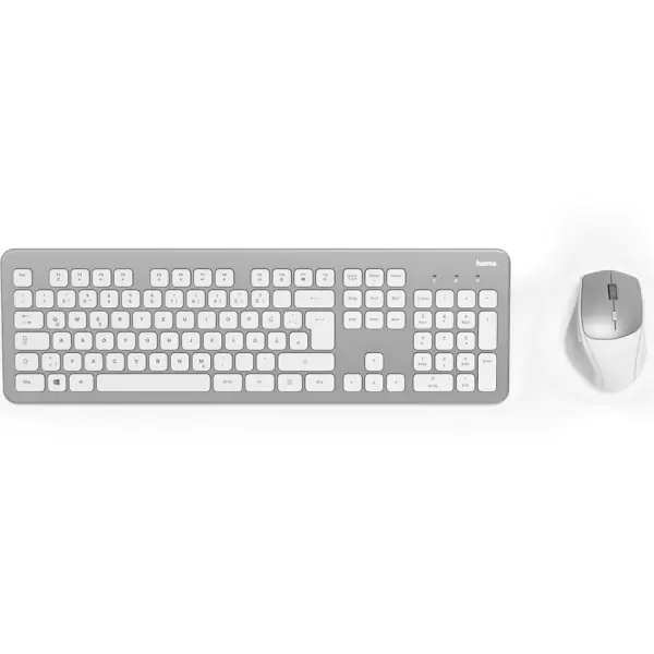 Hama KMW-700 bežični set tastatura + miš srebrno/beli