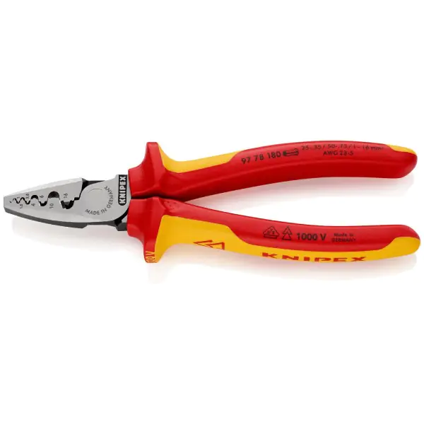 Knipex klešta za krimpovanje hilzni (kablovskih završetaka) 1000V VDE 180mm 97 78 180