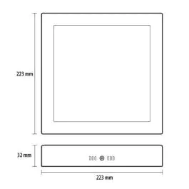 LED nadgradna panel lampa 18W dnevno svetlo LNP-P18/W Prosto