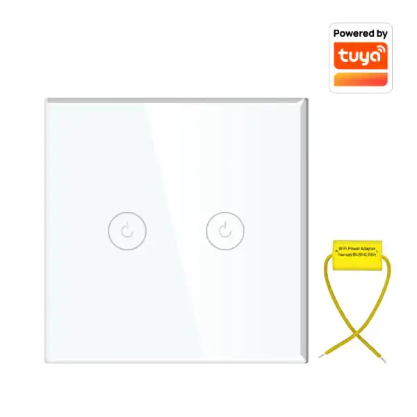 Wi-Fi smart prekidač svetla bez N provodnika 2x10A WFPS-G02/WH - proizvod na akciji