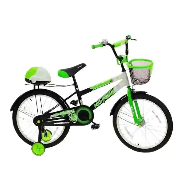 Dečiji bicikl sa pomoćnim točkovima No fear 721-20" zeleni