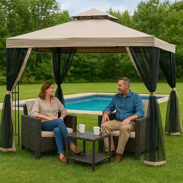 Baštenski paviljon sa bočnim zavesama 3x3 m