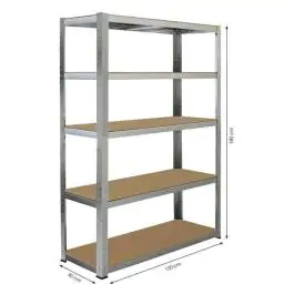 Metalna polica 5 nivoa 5x175kg 120x 40x 180 cm