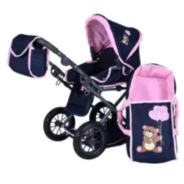 Kolica za lutke Ruby- Navy pink