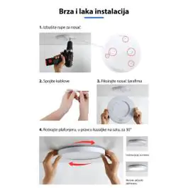 LED plafonjera 38W dnevno svetlo LPF-SP1BK-38/W Prosto