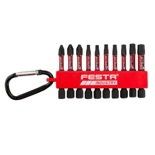 FESTAT Set od 10 komada Bitova PH-PZ-TORX S2 1/4" 50mm
