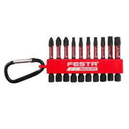 FESTAT Set od 10 komada Bitova PH-PZ-TORX S2 1/4" 50mm