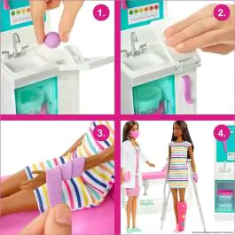 Barbie Klinika sa brinetom doktorkom, nameštajem i 30+ dodataka
