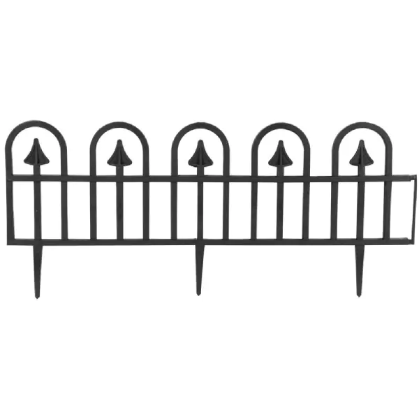 Dekorativna baštenska ograda  F709 – 78 x 34 cm, crna, set od 4 komada STREND PRO