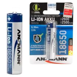 Punjiva baterija Li-Ion 3.6V 2600mAh 18650 Ansmann