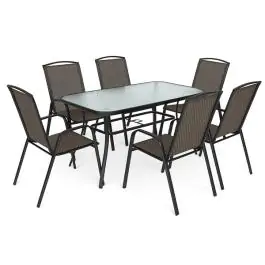 Baštenski set sto sa 6 stolica 3D dijamant Naxos