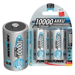 Punjiva baterija NiMH 1.2V 10000mAh D / HR20 ( cena po komadu ) Ansmann