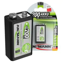 Punjiva baterija NiMH 9V block / 6F22 200mAh maxE ANSMANN