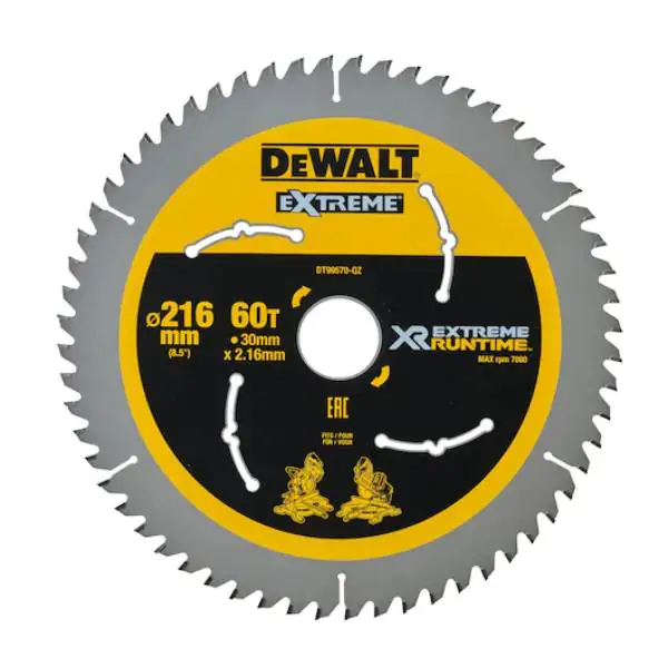 DeWalt DT99570 list za kružnu testeru 216mm, 60 zuba – za akumulatorske alate - proizvod na akciji