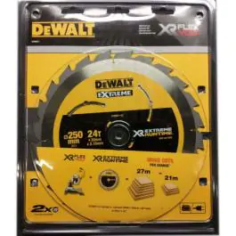 DeWalt DT99571 list za kružnu testeru 250mm, 24 zuba – za brzo sečenje sa akumulatorskim alatima