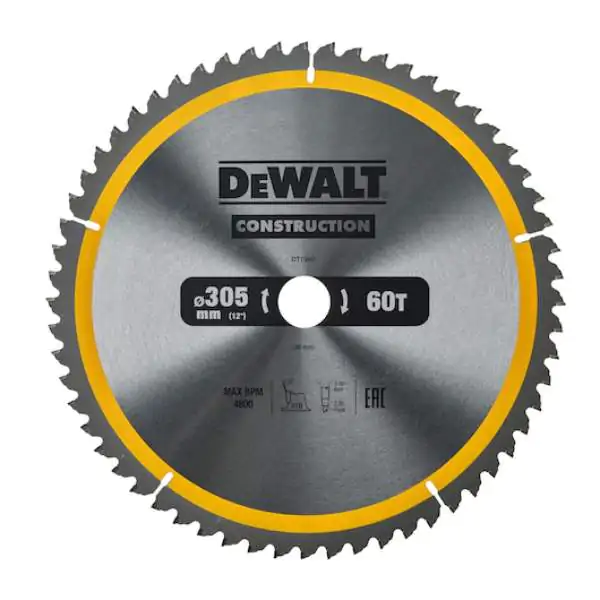 DeWalt DT1960 list za kružnu testeru, 305 mm, 60 zuba – za stacionarne testere i završne rezove - proizvod na akciji