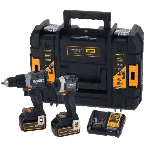 DeWALT DCK200MP2T McLaren set – udarna bušilica i odvijač 18V sa 2x5.0Ah baterije i punjačem