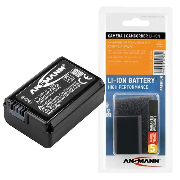 Baterija Li-Ion 7.4V 900mAh za SONY kamere NP-FW 50 ANSMANN