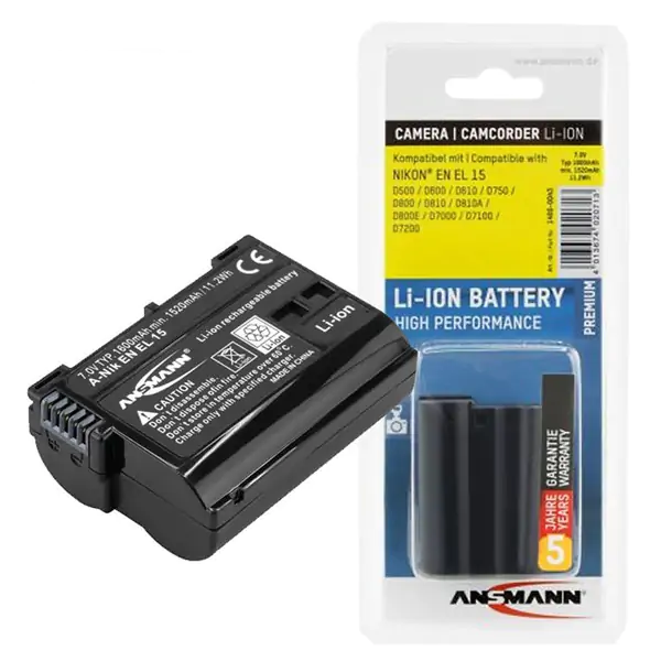 Baterija Li-Ion 7.0V 1600mAh za NIKON kamere EN-EL15 ANSMANN