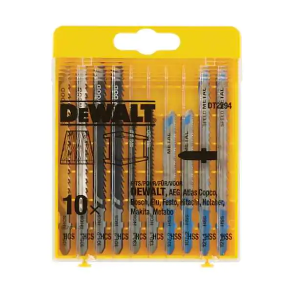 DeWalt DT2294 univerzalni set listova za ubodnu testeru za drvo i metal, 10 kom