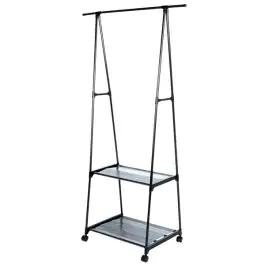 Stalak za odecu sa dve police i 4 tockica 88 x 44 x 160 cm Vilde