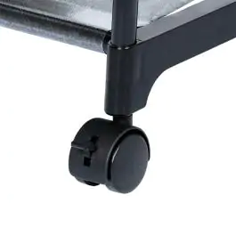 Stalak za odecu sa dve police i 4 tockica 88 x 44 x 160 cm Vilde