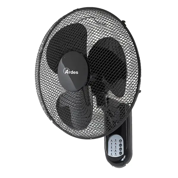 ARDES 5W40R Zidni ventilator 50W sa daljinskim upravljačem i tajmerom crni