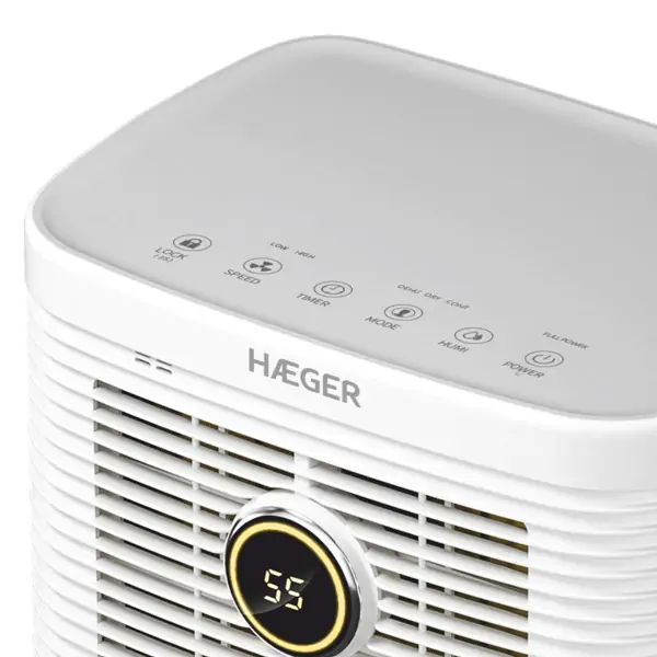 Digitalni odvlaživač HAEGER Digi Desumi – 10L/day, 240W, 20m2