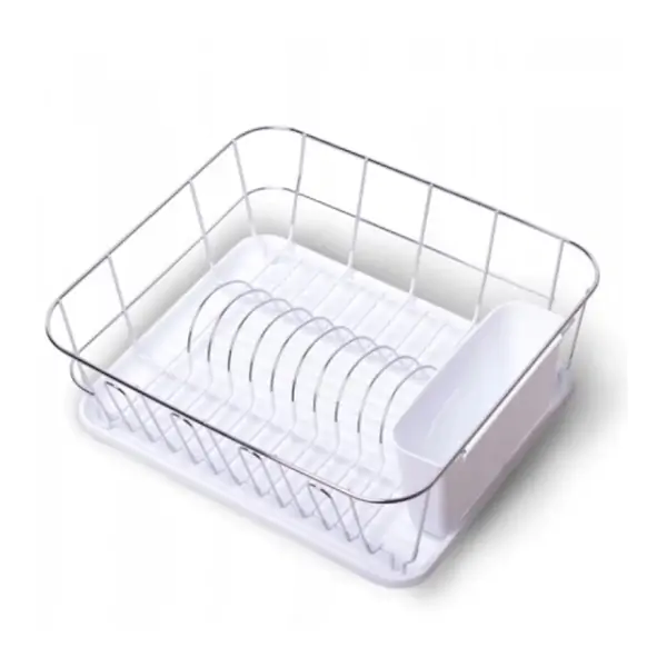 Metalni oceđivač za sudove - Beli Kamille 0763D